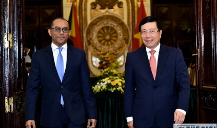 Phó Thủ tướng Phạm Bình Minh hội đàm với Bộ trưởng Ngoại giao và Hợp tác Timor Leste