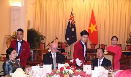 Chủ tịch nước Trần Đại Quang chiêu đãi Toàn quyền Úc ngày 24/05/2018 tại Trung tâm Hội nghị Quốc tế.